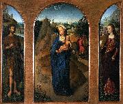 Hans Memling Triptych of the Rest on the Flight into Egypt. oil painting